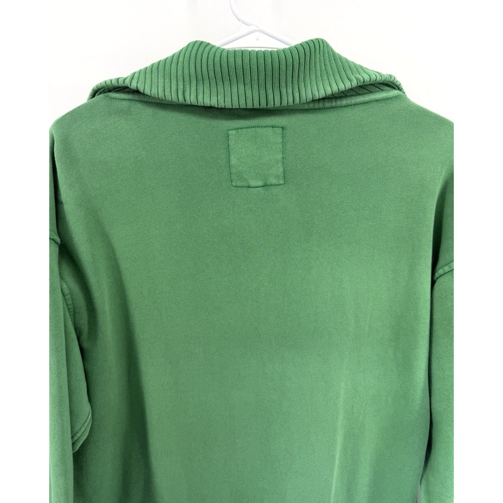 Aerie Down To Earth Quarter 1/4 Zip Sweatshirt Oversized Distressed Women XXS - Picture 5 of 11